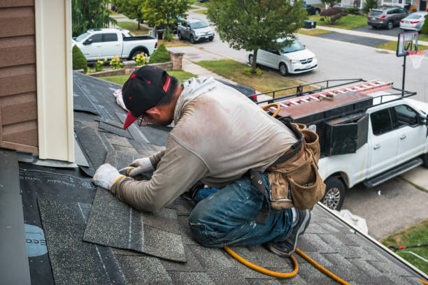 Professional Roofing technician working in Monticello, WI